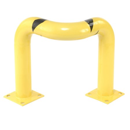 GLOBAL INDUSTRIAL Triple Elbow Corner Guards, Steel, 24H X 24L, Yellow 239799